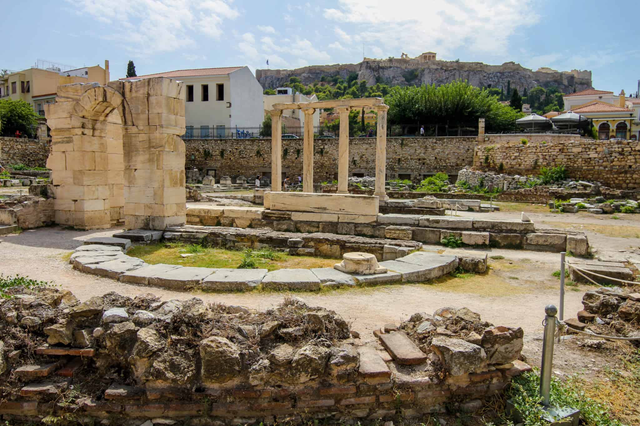 Hadrian's Library is one of the ruins in Athens