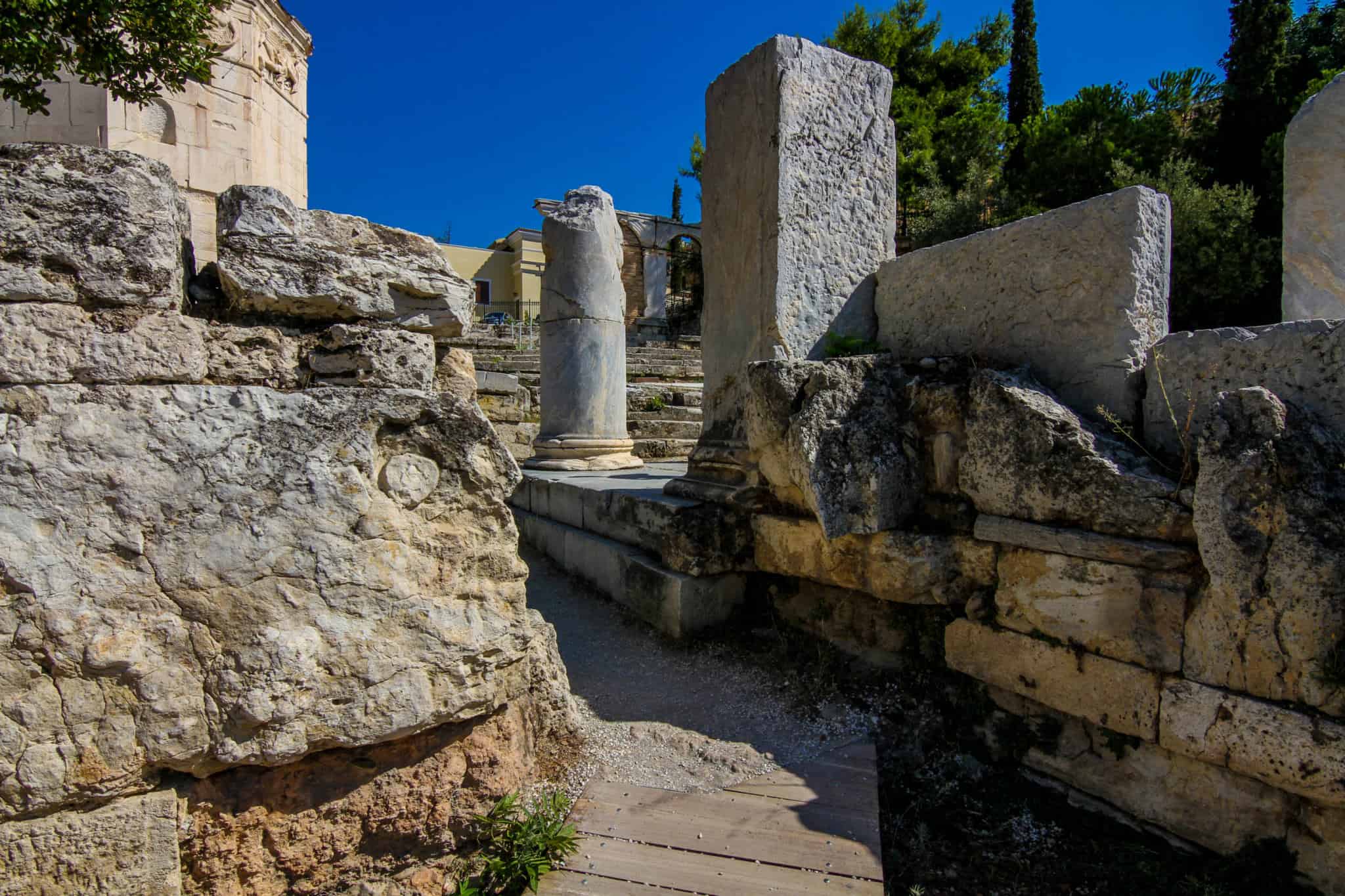 The Roman Agora is one of the ruins in Athens