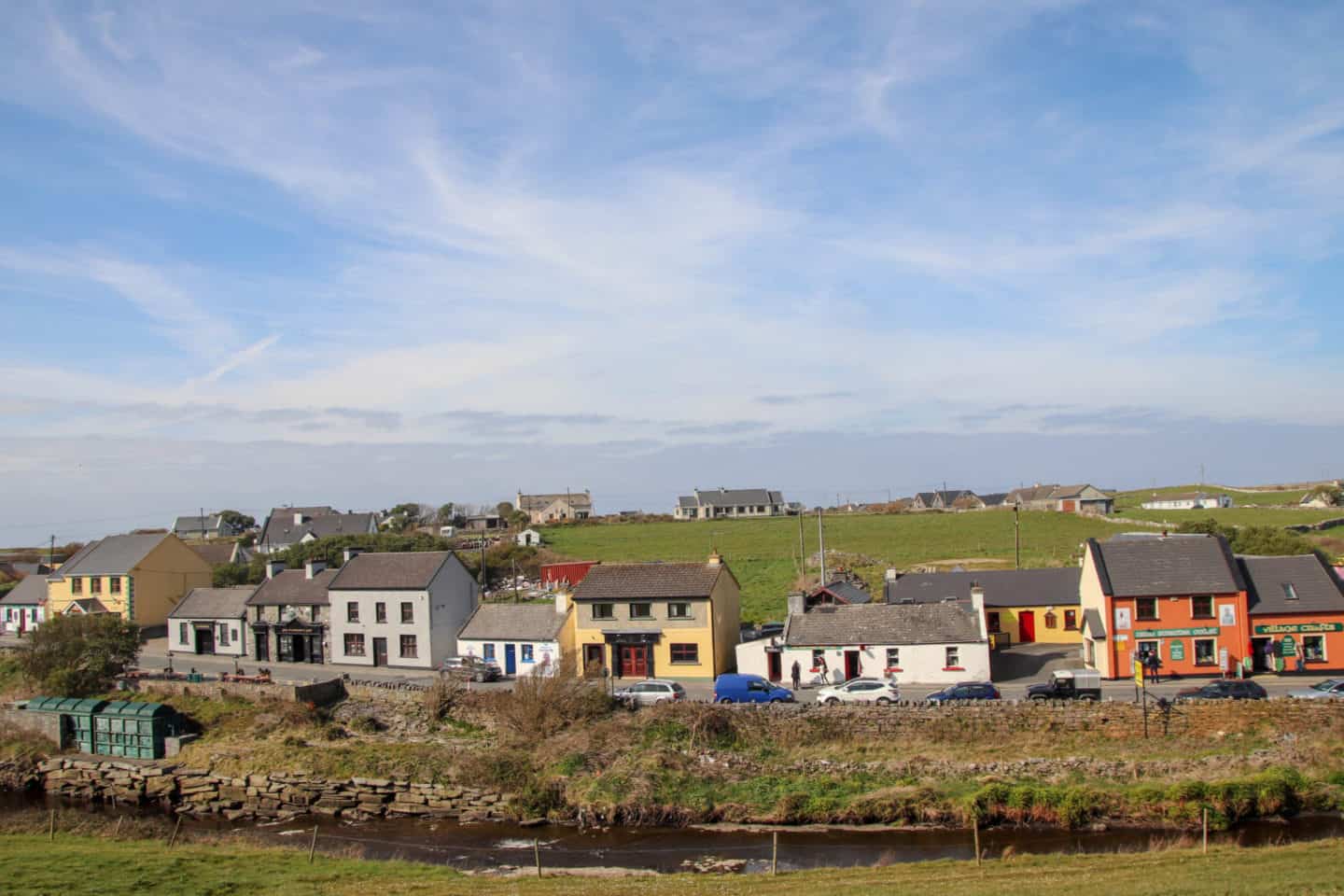 The houses along the main street of Doolin is one of the things to do in Doolin, Ireland