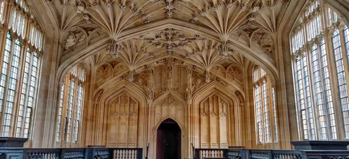 Inside the Divinity School at the Bodleian Library