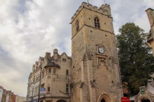 The exterior of Carfax Tower