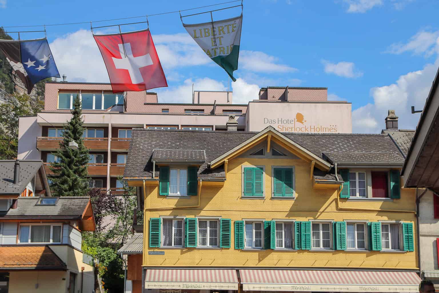 The town of Meiringen, Switzerland