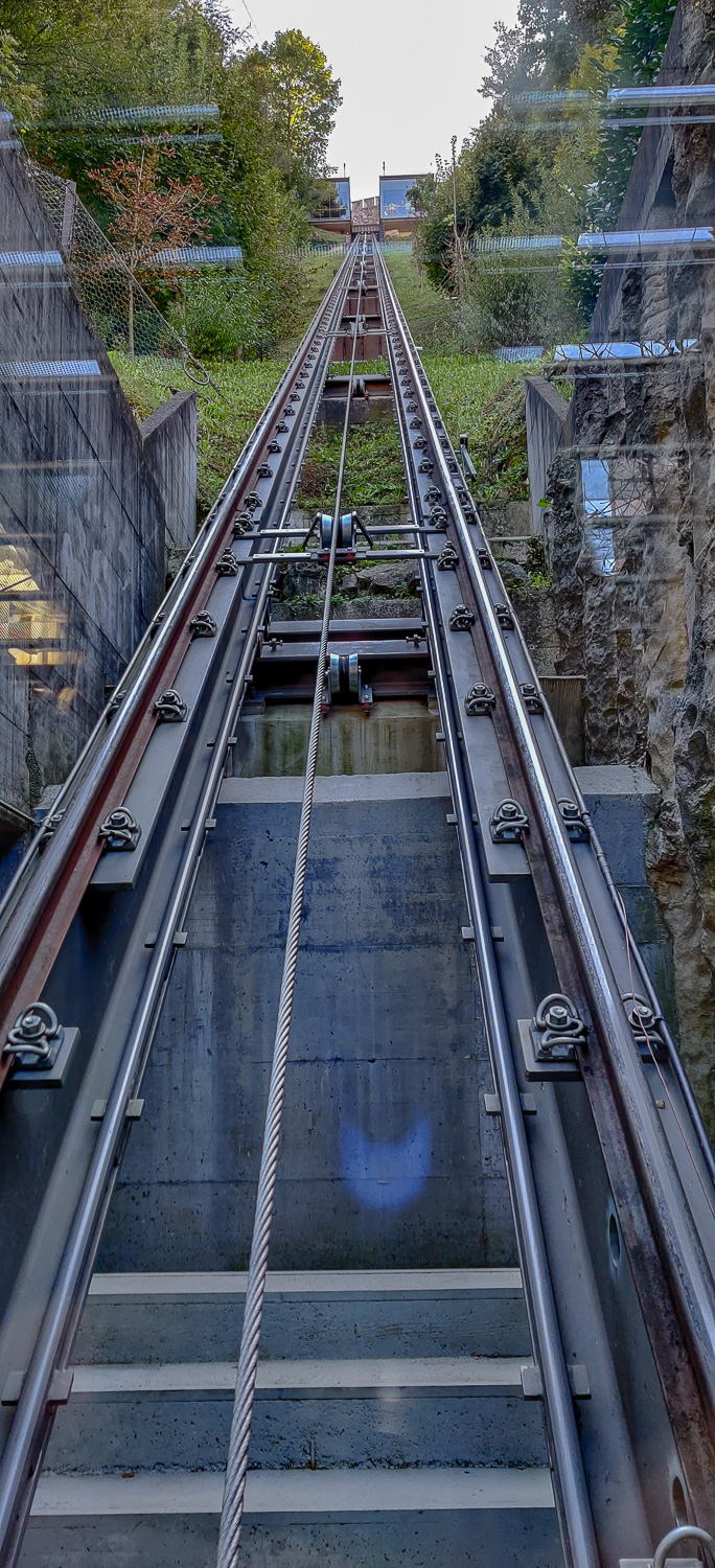 Riding the funicular up to the Ljubljana Castle is one of the things to do in Ljubljana
