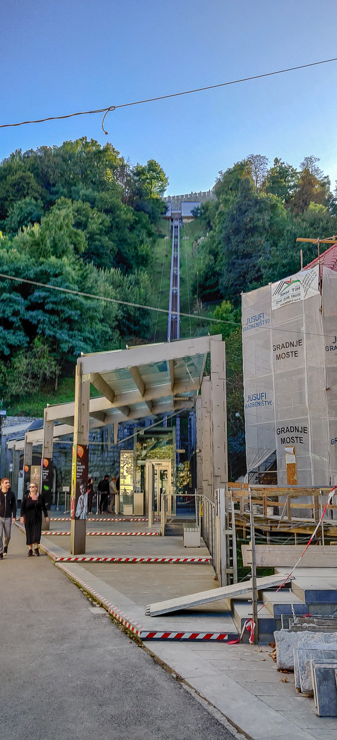 Riding the funicular up to the Ljubljana Castle is one of the things to do in Ljubljana
