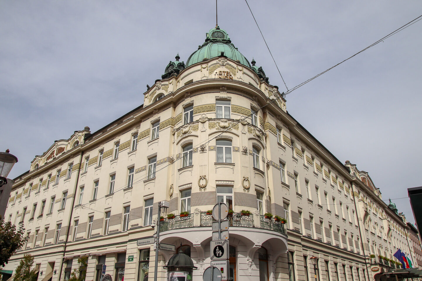 Walking past the Hotel Union is one of the things to do in Ljubljana