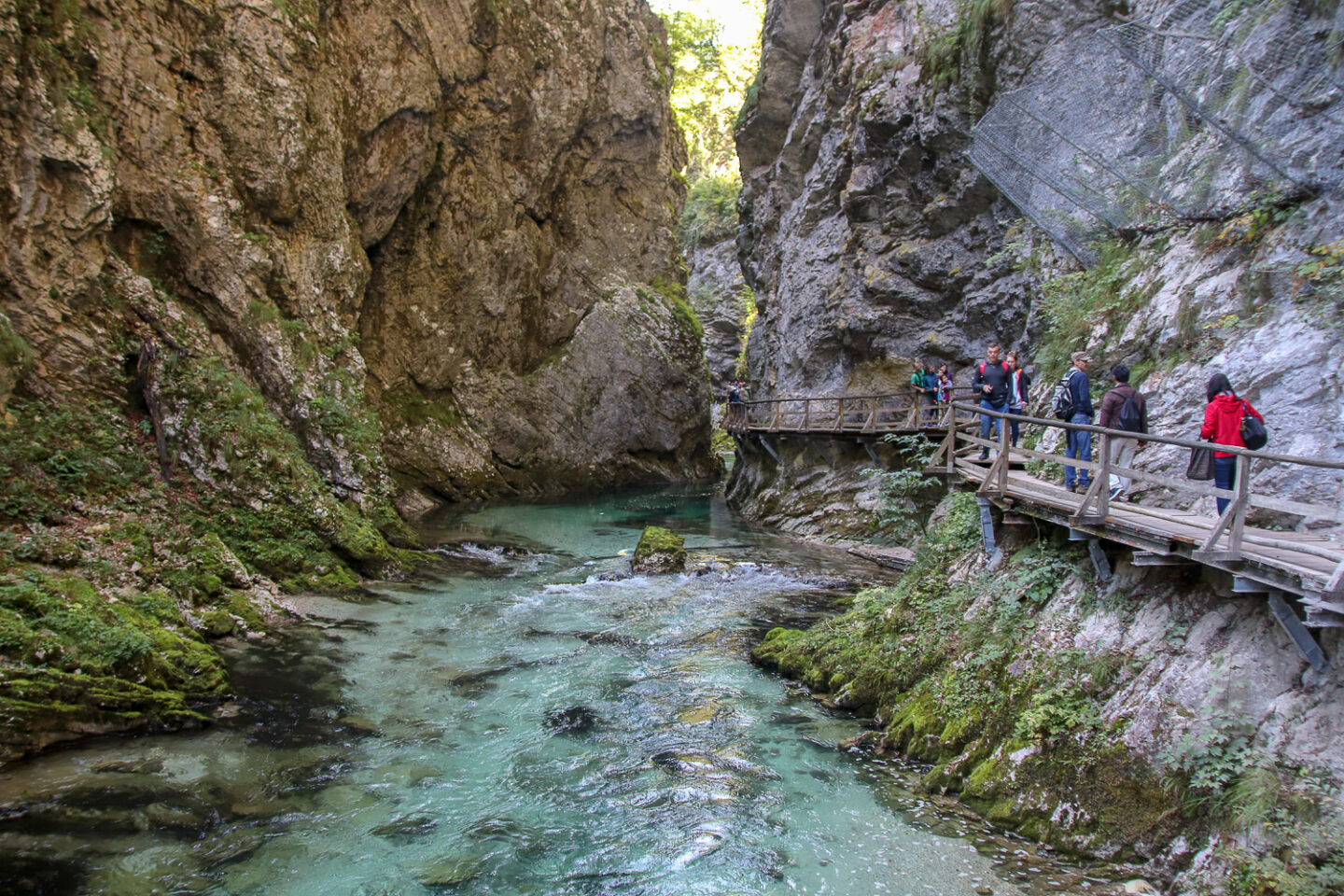 Walking around Vintgar Gorge